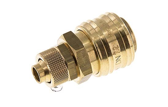 Brass DN 7.2 (Euro) Air Coupling Socket 9x12 mm Union Nut