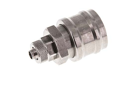 Stainless steel DN 7.2 (Euro) Air Coupling Socket 6x8 mm Union Nut