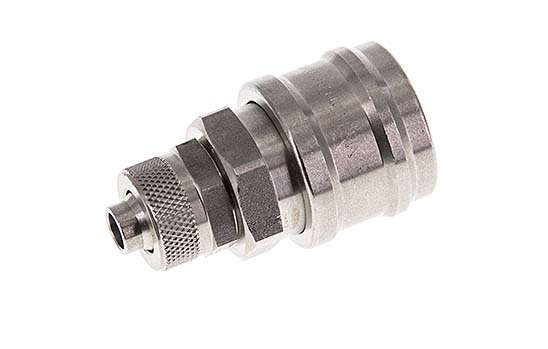 Stainless steel DN 7.2 (Euro) Air Coupling Socket 8x10 mm Union Nut