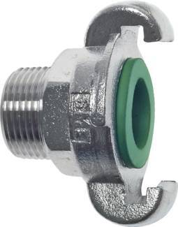 Acero inoxidable DN 10 DIN 3489 Acoplamiento de garras giratorias G 3/8'' Macho