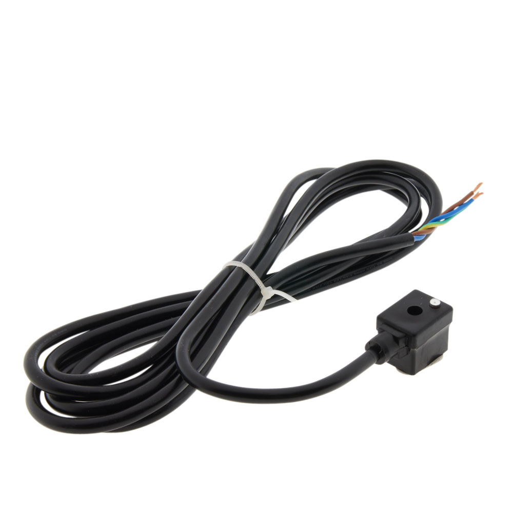 Stecker (DIN-B) mit 3m Kabel und LED