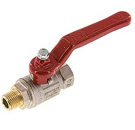 Male To Female R/Rp 1/4 inch 2-Way Brass Ball Valve