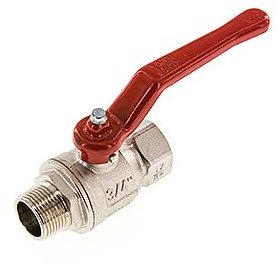 Male To Female R/Rp 3/4 inch 2-Way Brass Ball Valve