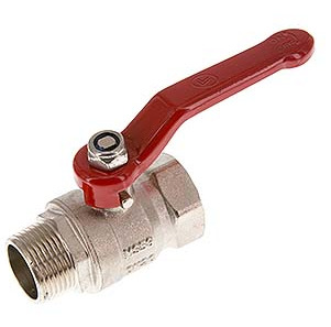 Vanne à boisseau sphérique à 2 voies en laiton, mâle à femelle R/Rp 3/4" Compact PN 25