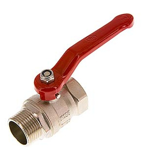 Male To Female R/Rp 1 inch Compact PN 25 2-Way Brass Ball Valve