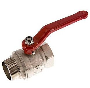 Male To Female R/Rp 1-1/2 inch Compact PN 25 2-Way Brass Ball Valve