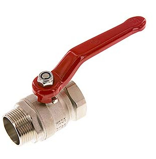 Male To Female R/Rp 1-1/4 inch Compact PN 25 2-Way Brass Ball Valve