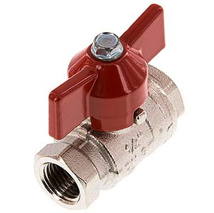 G 1/4 inch Butterfly Handle Compact 2-Way Brass Ball Valve