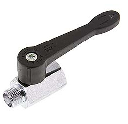 Male To Female G 1/4 inch 2-Way Brass Mini Ball Valve Long Handle 15 Bar