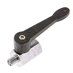 Buiten x Binnendraad G 1/8 inch 2-Weg Messing Mini-Kogelkraan Lange Hendel 15 Bar