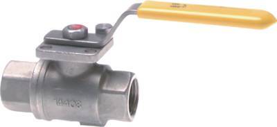 Rp 1/2 inch Gas 2-Weg RVS Kogelkraan