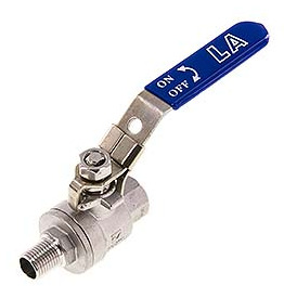 Male To Female R/Rp 1/4 inch PN 63 2-Way Stainless Steel Ball Valve