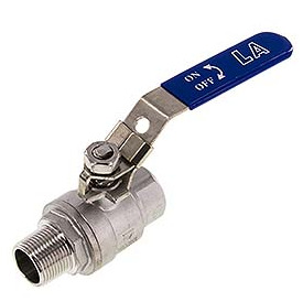 Male To Female R/Rp 3/4 inch PN 63 2-Way Stainless Steel Ball Valve