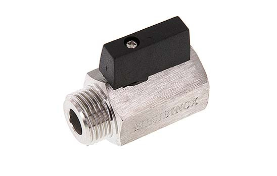 Male To Female G 1/2 inch 2-Way Stainless Steel Mini Ball Valve 25 Bar