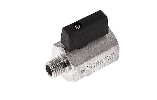 Buiten x Binnendraad G 1/4 inch 2-Weg Rvs Mini-Kogelkraan 25 Bar