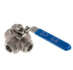 G 3/4 inch 3-Way L-port Stainless Steel Ball Valve