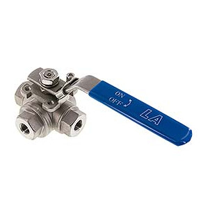 G 1/4 inch 3-Way T-port Stainless Steel Ball Valve