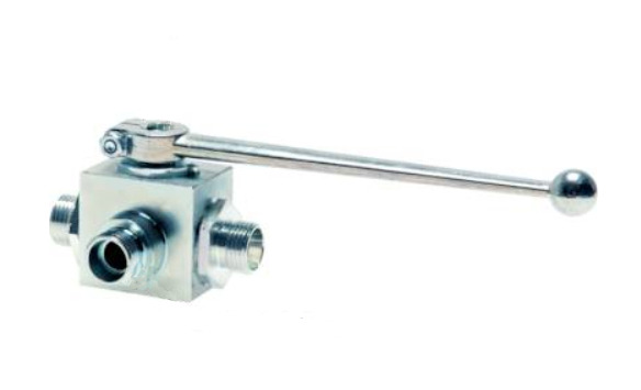 Anneau de coupe L-port 8 L 3-Way Hydraulic Steel Ball Valve