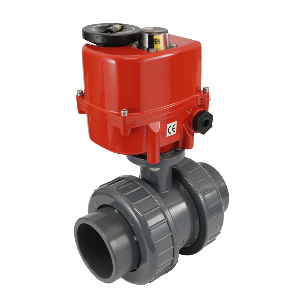 50 mm true union sockets 2-Way PVC Modulating Electric ball valve 100-240 V AC (VDL)