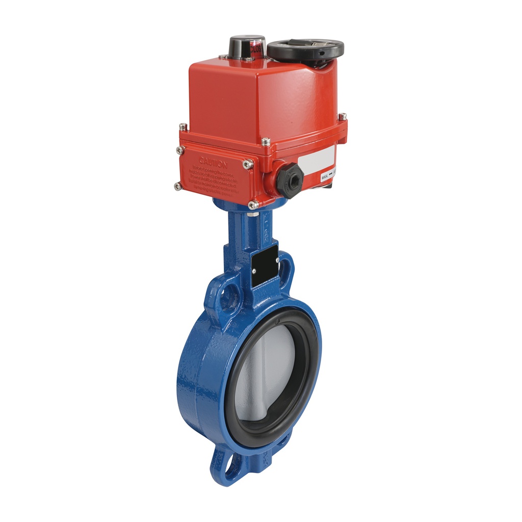 DN100 (4  inch) 100-240 V AC on/off Electric Cast Iron BBA Butterfly Valve Wafer EPDM