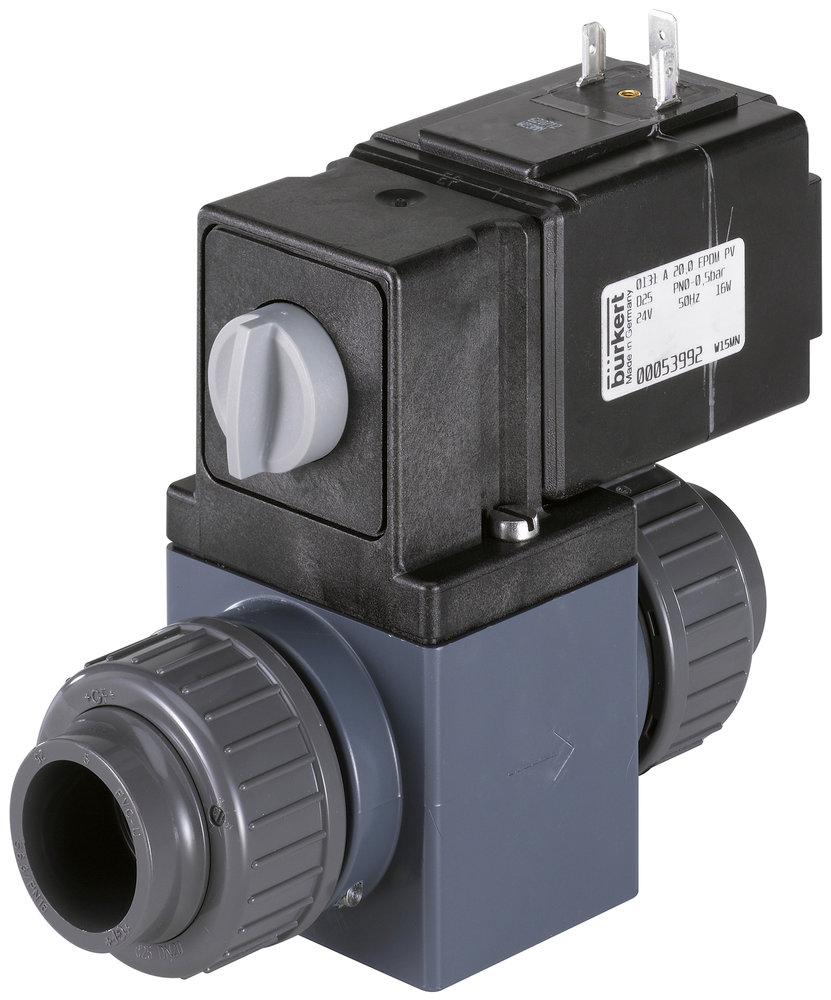 Válvula Solenoide NPT 3/4'' NO PVC EPDM 0-0.5bar/7psi 120VAC/DC 131 451949