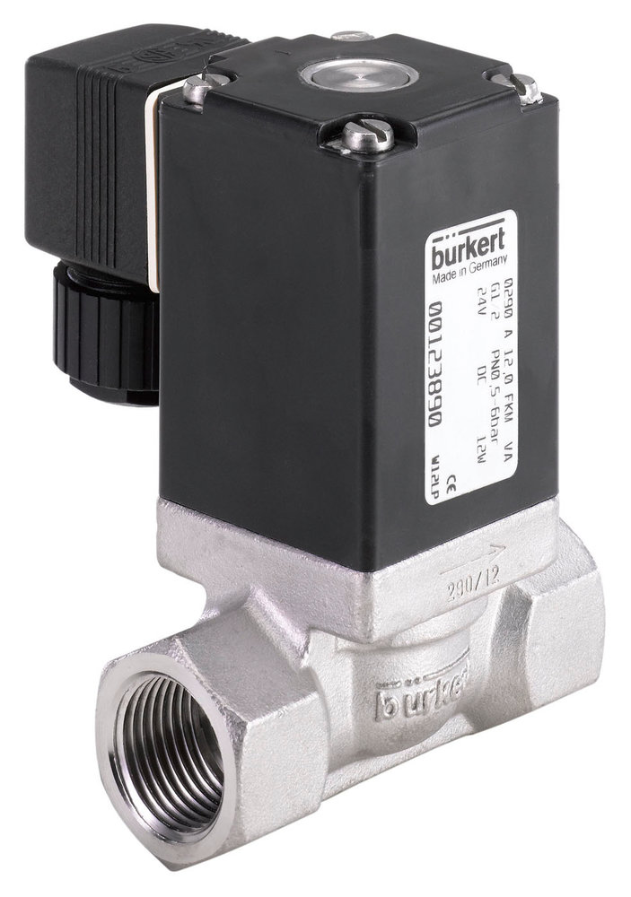 Électrovanne G1/2'' NC Acier Inoxydable FKM 0-16bar/232psi 115VAC Vide Anti Coup De Bélier 0290 67433