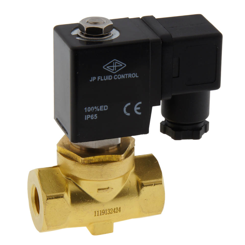 Solenoid Valve ST-SA 1/4'' brass FKM 0 bar (without coil)