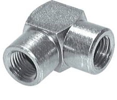 1/2'' NPT Zinc plated Steel 90 deg Elbow Fitting 210 Bar - Hydraulic