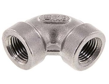 Raccord coudé 90 degrés 1'' NPT en acier inoxydable 16 Bar
