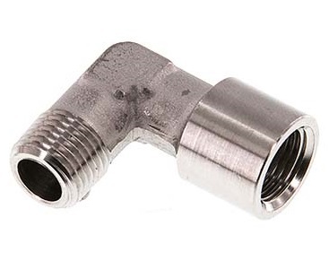 G 1/2'' x R 1/2'' F/M Codo de 90 grados de acero inoxidable 150 Bar