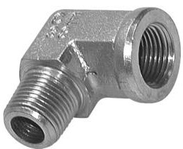 3/4'' NPT x 3/4'' NPT M/F Stainless steel 90 deg Elbow Fitting 170 Bar - Hydraulic