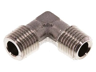 R 1/4'' Male Stainless steel 90 deg Elbow Fitting 150 Bar