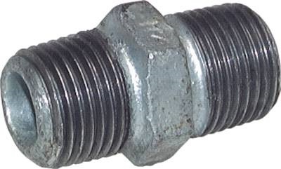 R 1/2'' Zinc plated Cast iron Double Nipple 25 Bar