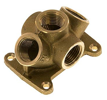 G 1/2" Brass Wall Mounted 5-way Air Junction 16 Bar