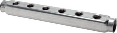 2xG 1'' x 6xG 1/2'' Verteilerblock aus Edelstahl Einseitig 10 bar