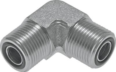 UNF 9/16''-18 Male Zinc plated Steel 90 deg Elbow Fitting ORFS 630 Bar - Hydraulic