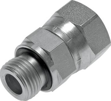 UN 11/16''-16 x G 1/4'' F/M Adaptador reductor de acero galvanizado ORFS 630 Bar - Hidráulico