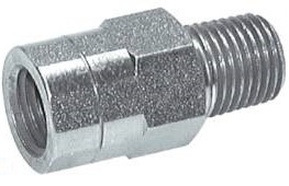 1/8'' NPT x 1/8'' NPT M/F Zinc plated Steel Extension 345 Bar - Hydraulic