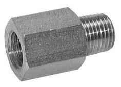 1/2'' NPT x 1/2'' NPT M/F RVS Extension 345 Bar - Hydrauliek