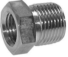 1/2'' NPT x 1/4'' NPT M/F Anillo reductor de acero inoxidable 210 Bar - Hidráulico