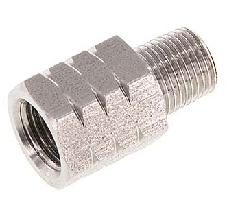 R 1/2'' x 1/2'' NPT M/F Anneau réducteur en acier inoxydable 40 Bar - Hydraulique