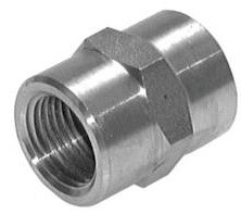 1/4'' NPT x 3/8'' NPT Stainless steel Socket 210 Bar - Hydraulic