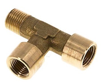 R 1/2'' x G 1/2'' M/F Brass Tee 16 Bar