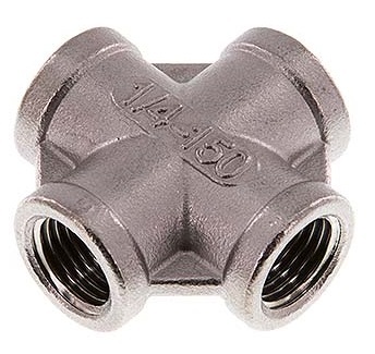 Rp 4'' Weiblich Edelstahl Kreuz 16 Bar