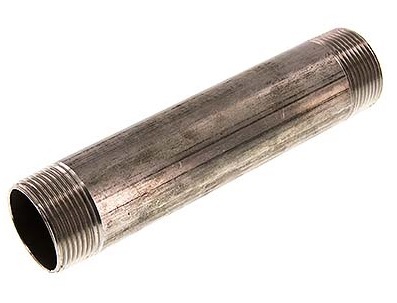 R 2 1/2'' Acero inoxidable doble espiga de tubo 20 Bar DIN 2982 - 100mm