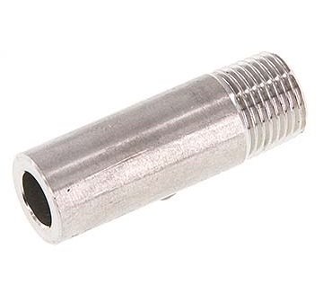 R 1/4'' Macho x 13.5mm Espiga de acero inoxidable con extremo para soldar 20 Bar DIN 2982 - 160mm