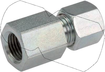 G 1/4'' x 8S Anillo de corte recto de acero galvanizado 630 Barra DIN 2353