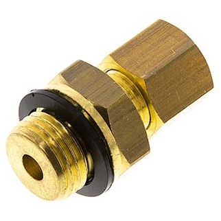 G 1/2'' Macho x 12mm Racor de compresión recto de latón con junta PA 75 Bar DIN EN 1254-2