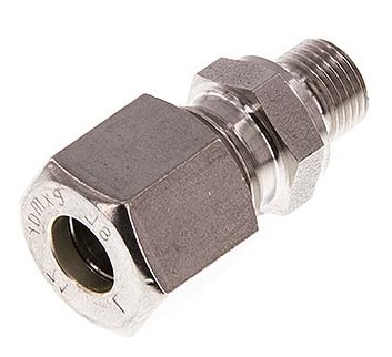 G 1/4'' Außengewinde x 12S Edelstahl-Verschraubung mit gerader Verschraubung 630 bar DIN 2353