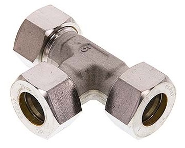 6L Stainless steel Tee Compression Fitting 315 Bar DIN 2353